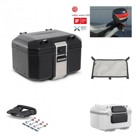 SHAD Baul trasero + parrilla soporte montaje accesorios TR48 TERRA BLACK EDITION KIT-451046