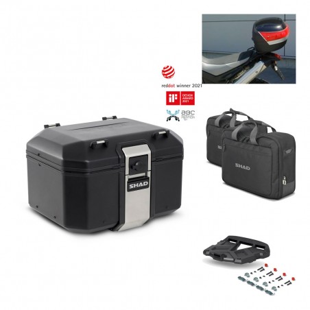 SHAD Baul trasero + parrilla soporte montaje accesorios TR48 TERRA BLACK EDITION KIT-451047