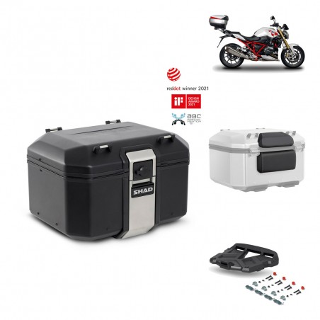 SHAD Baul trasero + parrilla soporte montaje accesorios TR48 TERRA BLACK EDITION KIT-451090
