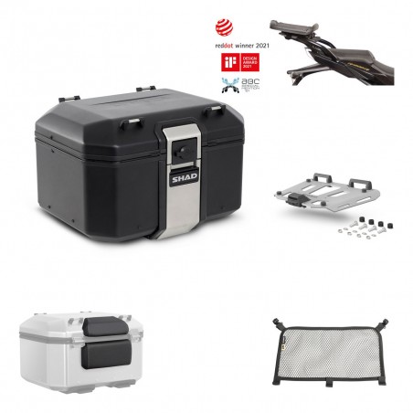 SHAD Baul trasero + parrilla soporte montaje accesorios TR48 TERRA BLACK EDITION KIT-451100
