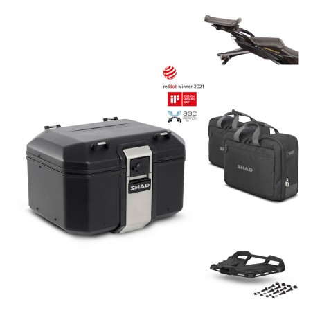 SHAD Baul trasero + parrilla soporte montaje accesorios TR48 TERRA BLACK EDITION KIT-451109