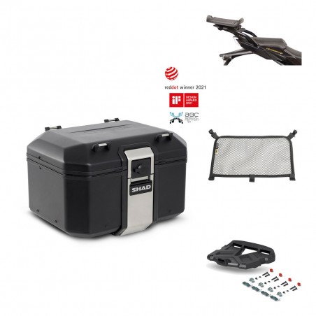 SHAD Baul trasero + parrilla soporte montaje accesorios TR48 TERRA BLACK EDITION KIT-451114