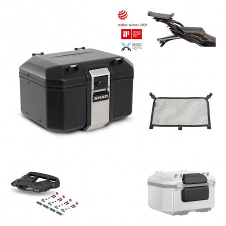 SHAD Baul trasero + parrilla soporte montaje accesorios TR48 TERRA BLACK EDITION KIT-451115