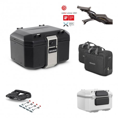 SHAD Baul trasero + parrilla soporte montaje accesorios TR48 TERRA BLACK EDITION KIT-451117