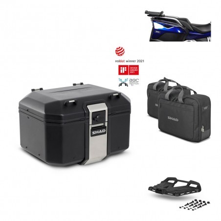 SHAD Baul trasero + parrilla soporte montaje accesorios TR48 TERRA BLACK EDITION KIT-451132