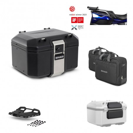 SHAD Baul trasero + parrilla soporte montaje accesorios TR48 TERRA BLACK EDITION KIT-451133