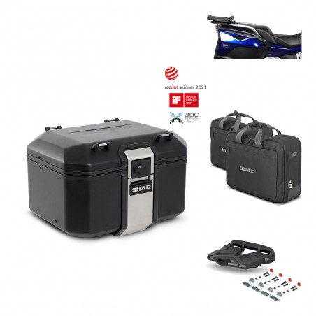 SHAD Baul trasero + parrilla soporte montaje accesorios TR48 TERRA BLACK EDITION KIT-451139