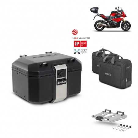 SHAD Baul trasero + parrilla soporte montaje accesorios TR48 TERRA BLACK EDITION KIT-451147