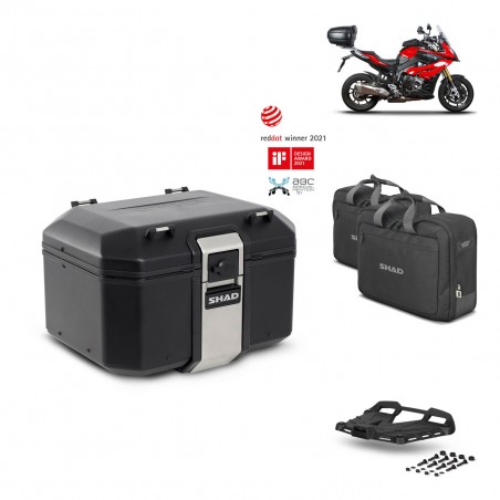 SHAD Baul trasero + parrilla soporte montaje accesorios TR48 TERRA BLACK EDITION KIT-451155