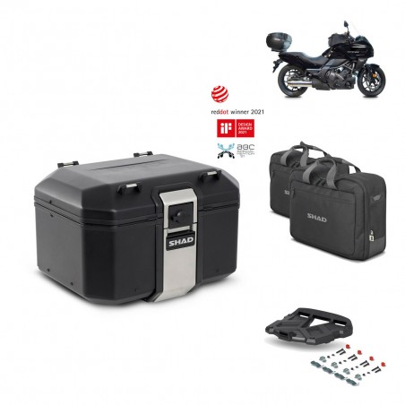 SHAD Baul trasero + parrilla soporte montaje accesorios TR48 TERRA BLACK EDITION KIT-451231