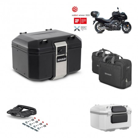 SHAD Baul trasero + parrilla soporte montaje accesorios TR48 TERRA BLACK EDITION KIT-451232