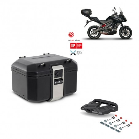 SHAD Baul trasero + parrilla soporte montaje TR48 TERRA BLACK EDITION KIT-451258