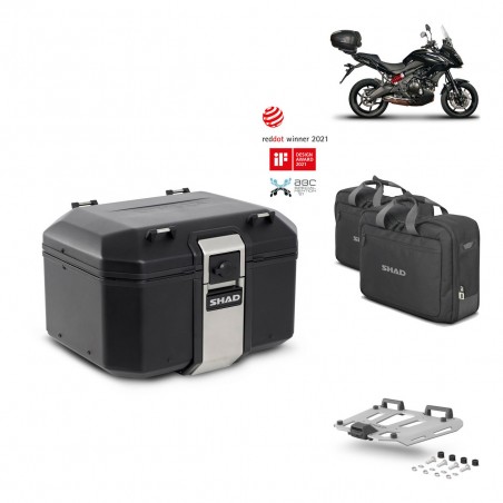 SHAD Baul trasero + parrilla soporte montaje accesorios TR48 TERRA BLACK EDITION KIT-451262