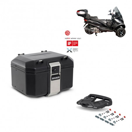 SHAD Baul trasero + parrilla soporte montaje TR48 TERRA BLACK EDITION KIT-451304