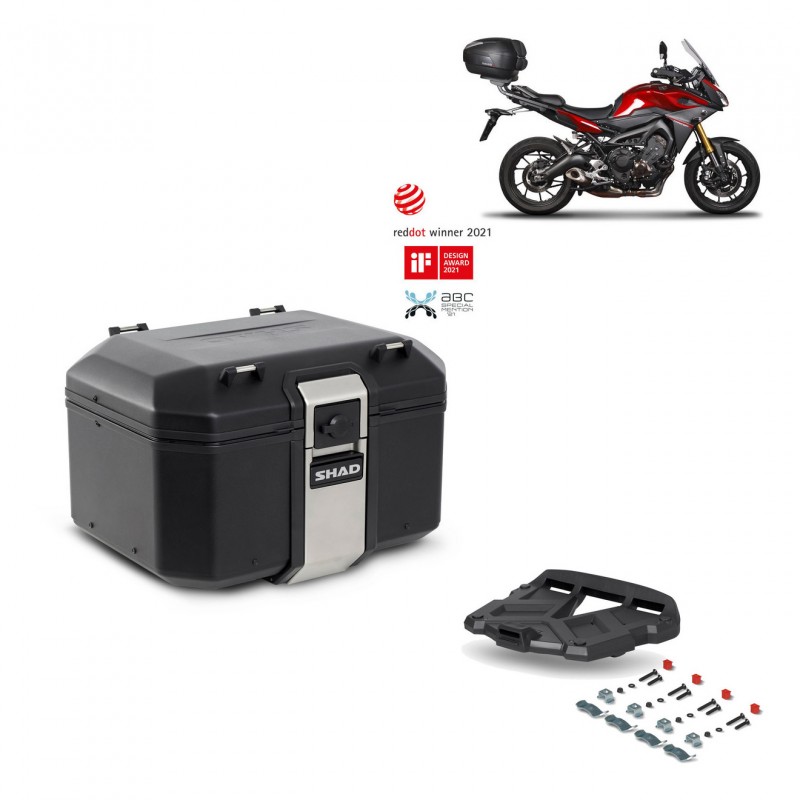 SHAD Baul trasero + parrilla soporte montaje TR48 TERRA BLACK EDITION KIT-451373