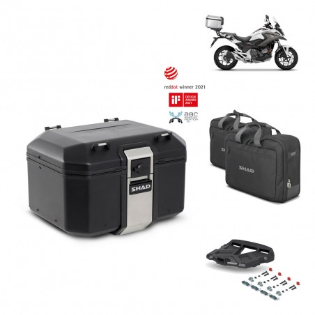 SHAD Baul trasero + parrilla soporte montaje accesorios TR48 TERRA BLACK EDITION KIT-451438