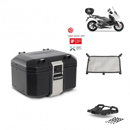 SHAD Baul trasero + parrilla soporte montaje accesorios TR48 TERRA BLACK EDITION KIT-451498