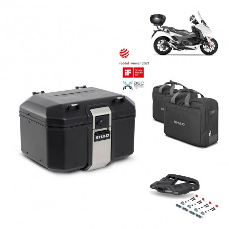 SHAD Baul trasero + parrilla soporte montaje accesorios TR48 TERRA BLACK EDITION KIT-451507