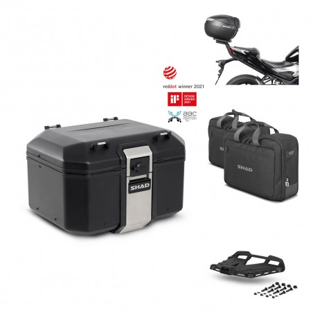 SHAD Baul trasero + parrilla soporte montaje accesorios TR48 TERRA BLACK EDITION KIT-451615