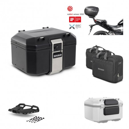 SHAD Baul trasero + parrilla soporte montaje accesorios TR48 TERRA BLACK EDITION KIT-451616