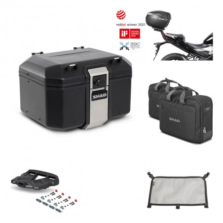 SHAD Baul trasero + parrilla soporte montaje accesorios TR48 TERRA BLACK EDITION KIT-451624