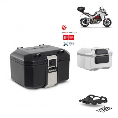 SHAD Baul trasero + parrilla soporte montaje accesorios TR48 TERRA BLACK EDITION KIT-451681