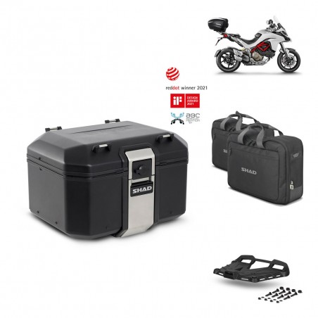 SHAD Baul trasero + parrilla soporte montaje accesorios TR48 TERRA BLACK EDITION KIT-451684