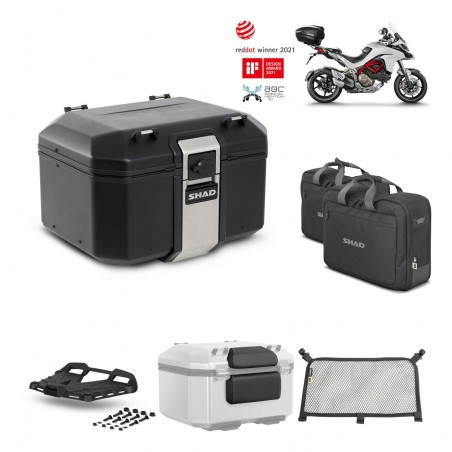 SHAD Baul trasero + parrilla soporte montaje accesorios TR48 TERRA BLACK EDITION KIT-451687