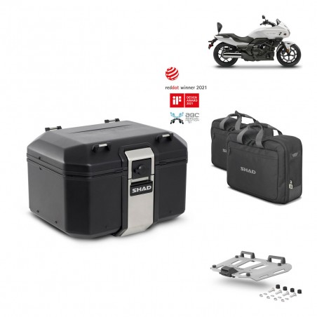 SHAD Baul trasero + parrilla soporte montaje accesorios TR48 TERRA BLACK EDITION KIT-451699
