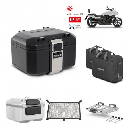 SHAD Baul trasero + parrilla soporte montaje accesorios TR48 TERRA BLACK EDITION KIT-451702