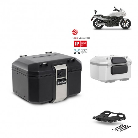 SHAD Baul trasero + parrilla soporte montaje accesorios TR48 TERRA BLACK EDITION KIT-451704