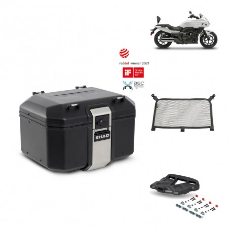 SHAD Baul trasero + parrilla soporte montaje accesorios TR48 TERRA BLACK EDITION KIT-451712