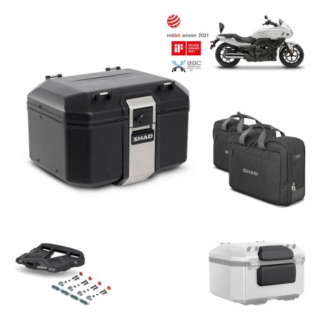 SHAD Baul trasero + parrilla soporte montaje accesorios TR48 TERRA BLACK EDITION KIT-451715