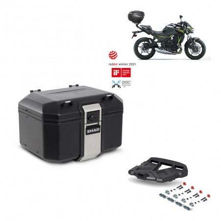 SHAD Baul trasero + parrilla soporte montaje TR48 TERRA BLACK EDITION KIT-451718