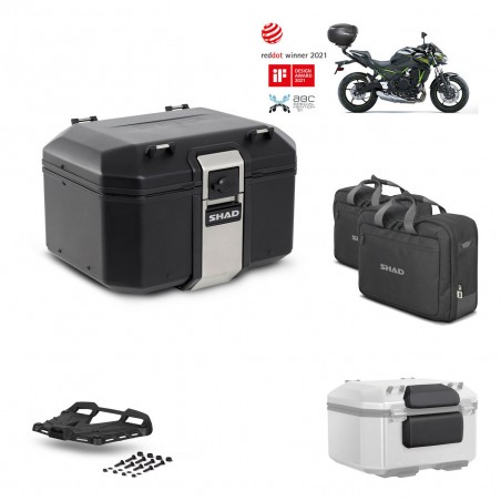 SHAD Baul trasero + parrilla soporte montaje accesorios TR48 TERRA BLACK EDITION KIT-451731