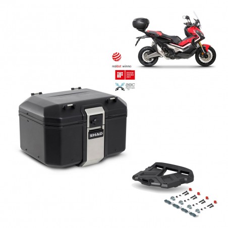 SHAD Baul trasero + parrilla soporte montaje TR48 TERRA BLACK EDITION KIT-451741