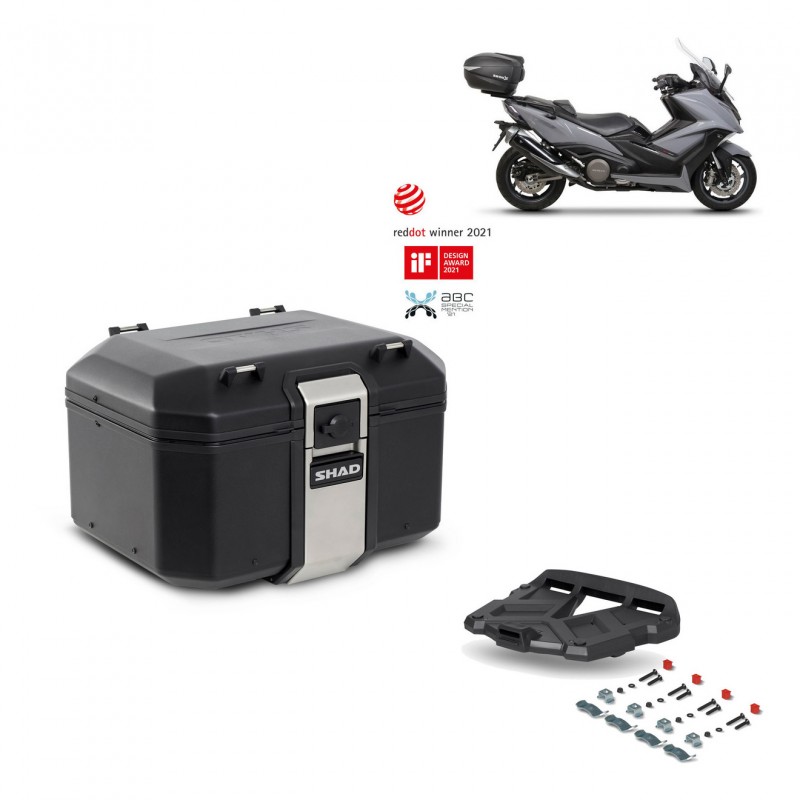 SHAD Baul trasero + parrilla soporte montaje TR48 TERRA BLACK EDITION KIT-451787