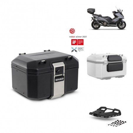 SHAD Baul trasero + parrilla soporte montaje accesorios TR48 TERRA BLACK EDITION KIT-451796