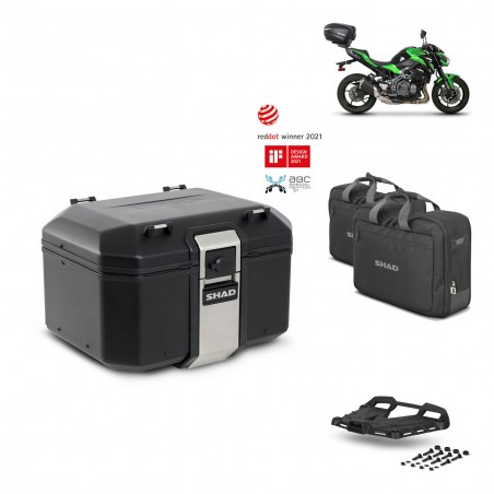 SHAD Baul trasero + parrilla soporte montaje accesorios TR48 TERRA BLACK EDITION KIT-451845