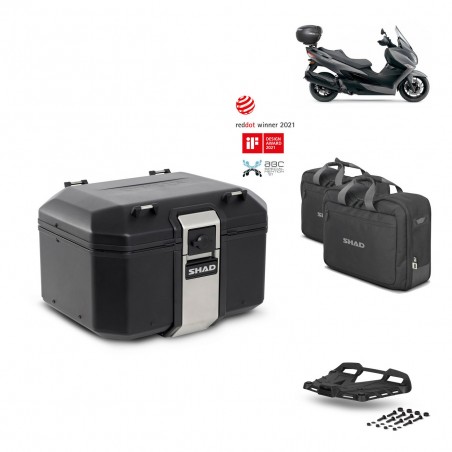 SHAD Baul trasero + parrilla soporte montaje accesorios TR48 TERRA BLACK EDITION KIT-451868