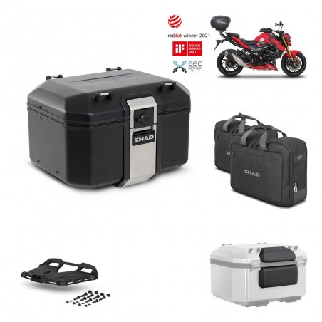 SHAD Baul trasero + parrilla soporte montaje accesorios TR48 TERRA BLACK EDITION KIT-451892
