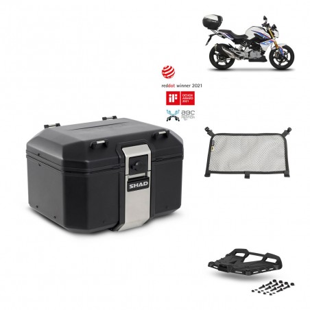 SHAD Baul trasero + parrilla soporte montaje accesorios TR48 TERRA BLACK EDITION KIT-452004