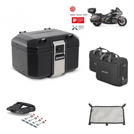 SHAD Baul trasero + parrilla soporte montaje accesorios TR48 TERRA BLACK EDITION KIT-452107