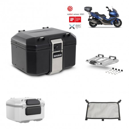 SHAD Baul trasero + parrilla soporte montaje accesorios TR48 TERRA BLACK EDITION KIT-452112