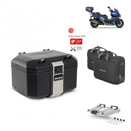 SHAD Baul trasero + parrilla soporte montaje accesorios TR48 TERRA BLACK EDITION KIT-452113