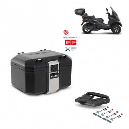 SHAD Baul trasero + parrilla soporte montaje TR48 TERRA BLACK EDITION KIT-452178