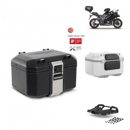 SHAD Baul trasero + parrilla soporte montaje accesorios TR48 TERRA BLACK EDITION KIT-452348