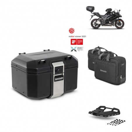 SHAD Baul trasero + parrilla soporte montaje accesorios TR48 TERRA BLACK EDITION KIT-452351