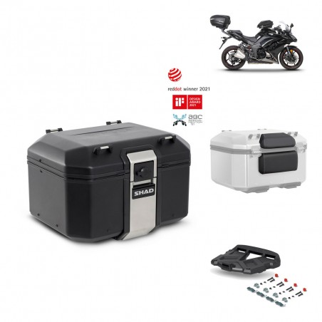 SHAD Baul trasero + parrilla soporte montaje accesorios TR48 TERRA BLACK EDITION KIT-452355