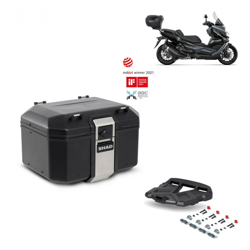SHAD Baul trasero + parrilla soporte montaje TR48 TERRA BLACK EDITION KIT-452454